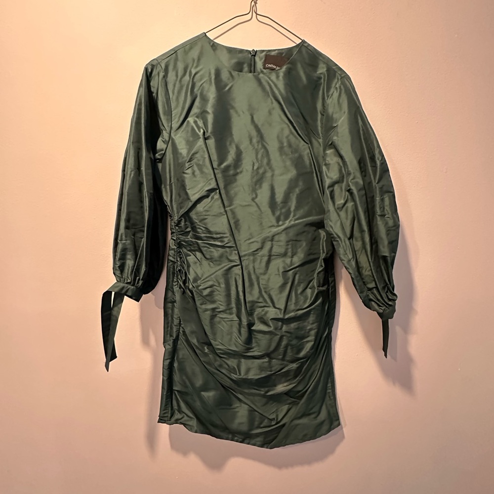 Shimmery Green Long Sleeve Dress